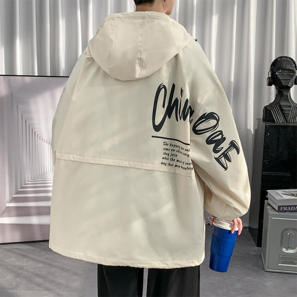 Muška jesenska jakna s printom i kapuljačom