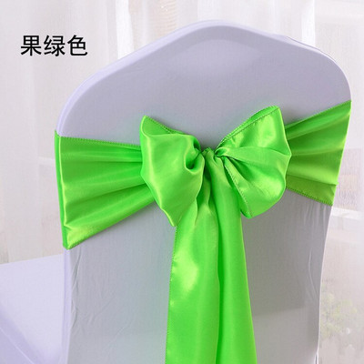 10/50 vienetų satino kėdžių varčios lankeliai vestuvių dekoravimui mazgo dangtelis atgal kaklaraištis Prekės banketų vakarėliams viešbučio renginiams dekoruoti