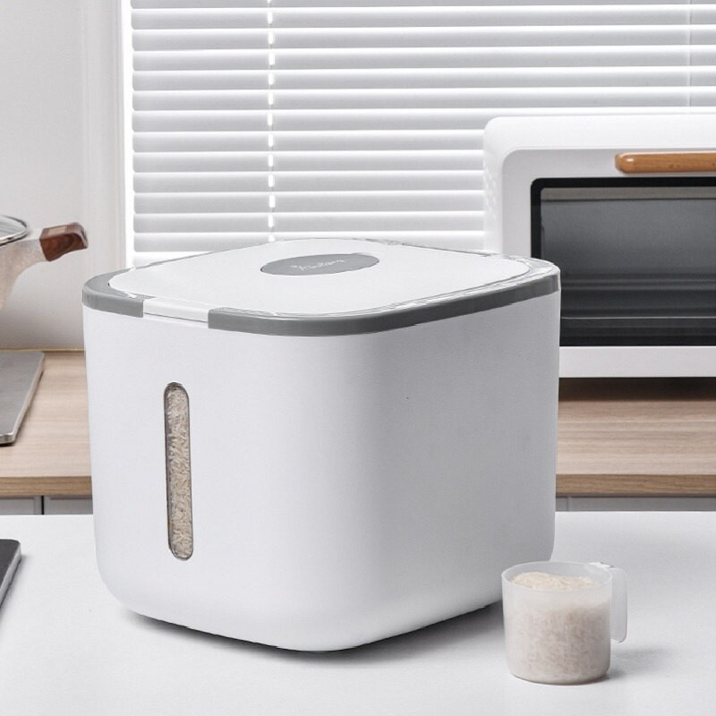 WBBOOMING Kutija za pohranu riže od 12 kg Spremnik za pohranu hrane za pse za kućne ljubimce Plastična zapečaćena kanta za rižu Otporan na vlagu, protiv oksidacije plijesni