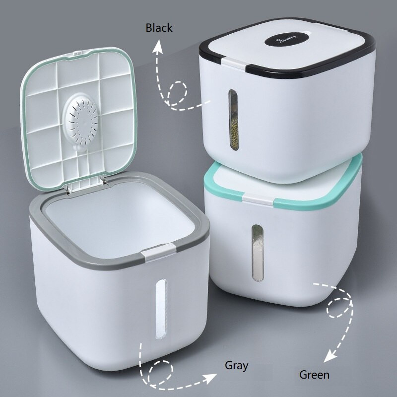 WBBOOMING Kutija za pohranu riže od 12 kg Spremnik za pohranu hrane za pse za kućne ljubimce Plastična zapečaćena kanta za rižu Otporan na vlagu, protiv oksidacije plijesni