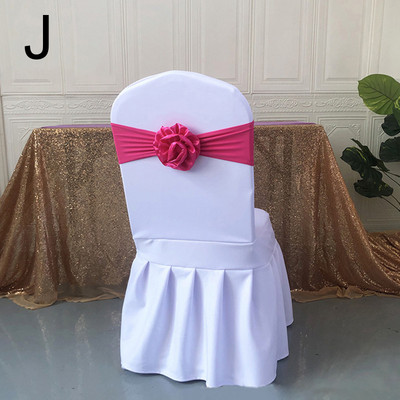Elastična poliesterska traka za stolicu s čvorom rastezljiva traka za stolicu s velikim cvijetom za banket hotel vjenčanje rođendan rođendan dekoracija