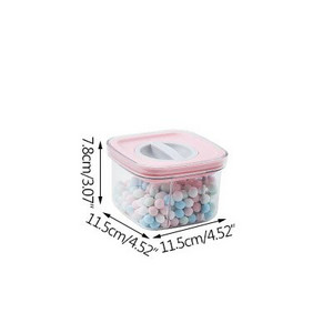 Háztartási átlátszó zárt tégely forgatható tárolódoboz Élelmiszertároló tartály Teljes kiőrlésű, nedvességálló konyhai rendszerező