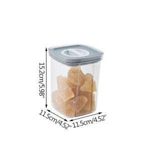 Háztartási átlátszó zárt tégely forgatható tárolódoboz Élelmiszertároló tartály Teljes kiőrlésű, nedvességálló konyhai rendszerező