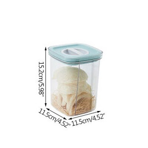 Háztartási átlátszó zárt tégely forgatható tárolódoboz Élelmiszertároló tartály Teljes kiőrlésű, nedvességálló konyhai rendszerező
