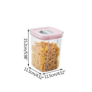 Háztartási átlátszó zárt tégely forgatható tárolódoboz Élelmiszertároló tartály Teljes kiőrlésű, nedvességálló konyhai rendszerező