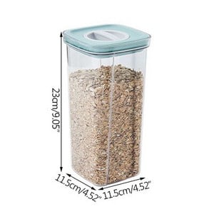 Háztartási átlátszó zárt tégely forgatható tárolódoboz Élelmiszertároló tartály Teljes kiőrlésű, nedvességálló konyhai rendszerező