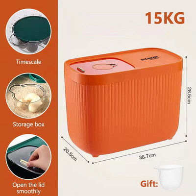 Kuhinjska posuda za rižu, otporna na insekte, otporna na vlagu, kutija za ručak, zatvorena limenka za domaćinstvo, kutija za skladištenje hrane za pse