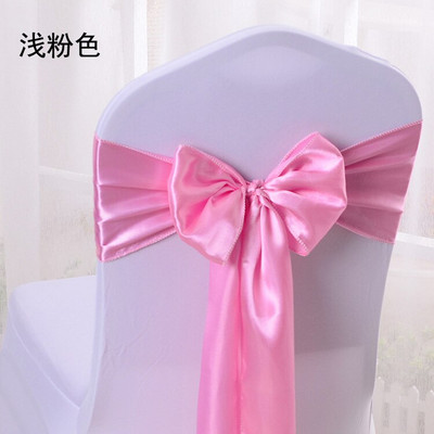 10/50 kom Satenska vrpca Pojas stolice s čvorom Crvene mašne za dekoraciju seoskih vjenčanja Stražnja navlaka Kravata Banket Party Hotel Event Supplies