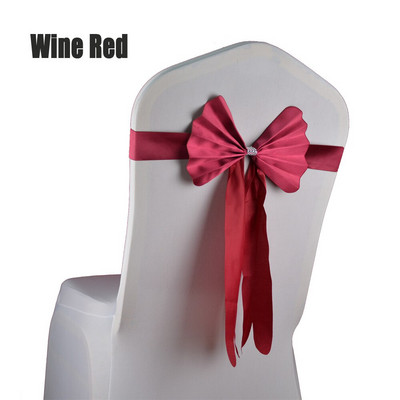 20 Pachete Nunta Botez Favor de petrecere din piele PU Papion Bandă Hotel Banchet Satin Scaun Sash Roșu Roz Albastru Galben 13 Culori