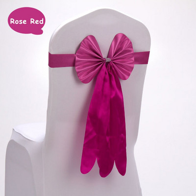 20 Pachete Nunta Botez Favor de petrecere din piele PU Papion Bandă Hotel Banchet Satin Scaun Sash Roșu Roz Albastru Galben 13 Culori