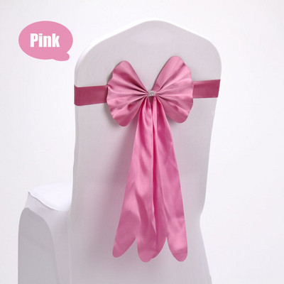 20 Pachete Nunta Botez Favor de petrecere din piele PU Papion Bandă Hotel Banchet Satin Scaun Sash Roșu Roz Albastru Galben 13 Culori