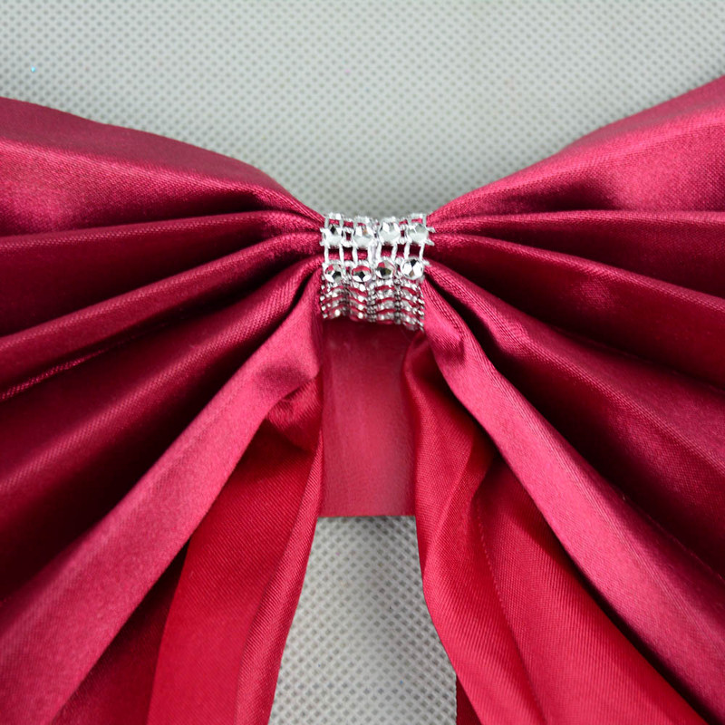 20 Pachete Nunta Botez Favor de petrecere din piele PU Papion Bandă Hotel Banchet Satin Scaun Sash Roșu Roz Albastru Galben 13 Culori