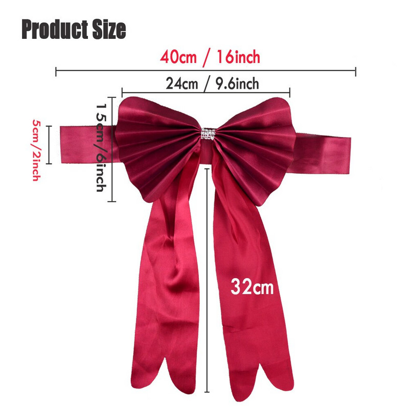 20 Pachete Nunta Botez Favor de petrecere din piele PU Papion Bandă Hotel Banchet Satin Scaun Sash Roșu Roz Albastru Galben 13 Culori