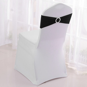 3 τμχ Κάλυμμα καρέκλας Spandex Sashes Stretch Διακόσμηση γραφείου γάμου Νέες ταινίες καρέκλας Spandex με ολισθαίνοντα πόρπη