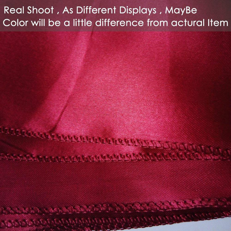 Veleprodaja 10KOM Vinocrvena satenska vrpca za stolice s mašnama za svadbene domjenke i bankete 6,7"X 108" (17X275CM) SCS15302