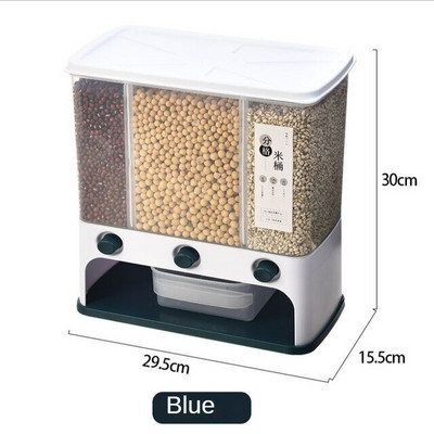 Ant sienos montuojamas namuose sandari ryžių laikymo dėžutė javų grūdų talpykla Sauso maisto dozatorius grūdų laikymo stiklainis virtuvės laikymo tvarkyklė