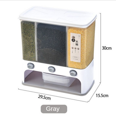 Ant sienos montuojamas namuose sandari ryžių laikymo dėžutė javų grūdų talpykla Sauso maisto dozatorius grūdų laikymo stiklainis virtuvės laikymo tvarkyklė