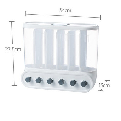 Ant sienos montuojamas namuose sandari ryžių laikymo dėžutė javų grūdų talpykla Sauso maisto dozatorius grūdų laikymo stiklainis virtuvės laikymo tvarkyklė