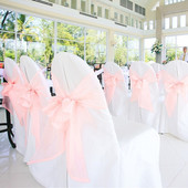 18x275CM Többszínű szatén szék szárny masni székpántok székhuzat csomó bankett esküvői buli hotel vacsora szalag díszítés 10 DB