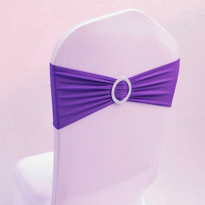 Didmeninė prekyba 10 vnt./stal. Spandex Lycra vestuvinės kėdės apdangalas juostos Vestuvių vakarėlio gimtadienio kėdės dekoravimas