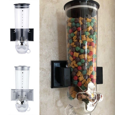 Distribuitor de cereale pentru alimente uscate montat pe perete Recipient de depozitare din plastic cu cereale pentru gustare