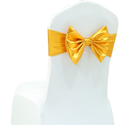 2PCS Elastične stolice za zabave Pojasna mašna Spandex trake Vezice za dječji rođendan Romantične svadbene svečanosti Događaji Navlaka za stolice Dekoracija