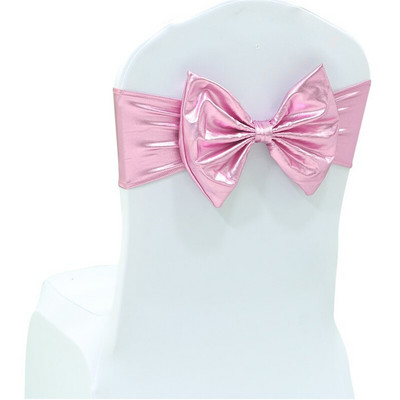 2PCS Elastične stolice za zabave Pojasna mašna Spandex trake Vezice za dječji rođendan Romantične svadbene svečanosti Događaji Navlaka za stolice Dekoracija