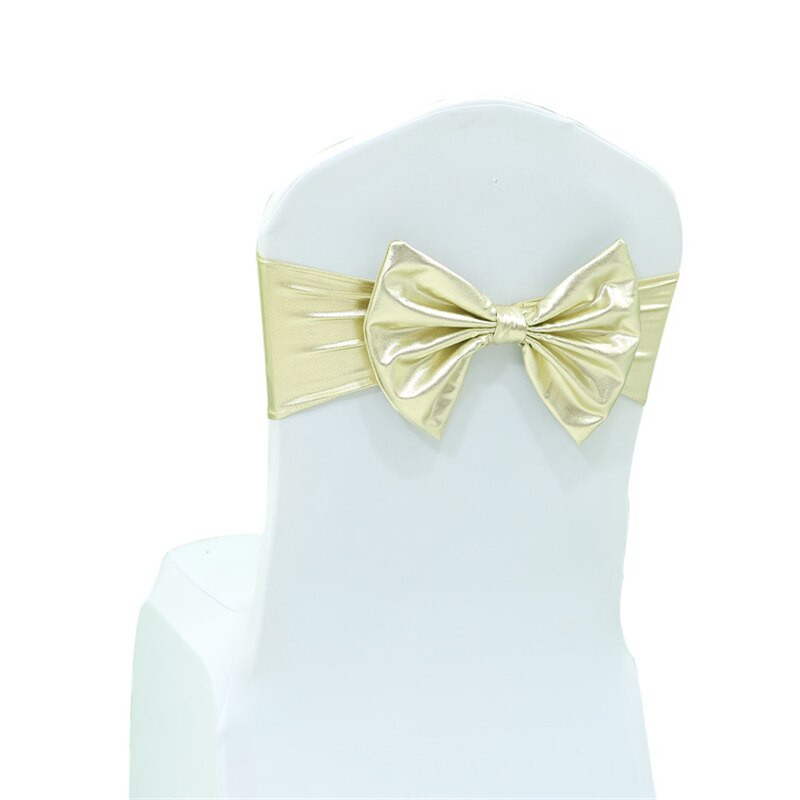 2PCS Elastične stolice za zabave Pojasna mašna Spandex trake Vezice za dječji rođendan Romantične svadbene svečanosti Događaji Navlaka za stolice Dekoracija