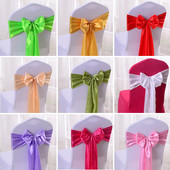 20 kom Ružičasto zlatne satenske mašne za stolice za stolce Vrpce za vjenčanje Leptir kravate za party događaj Dekoracija hotelskog banketa