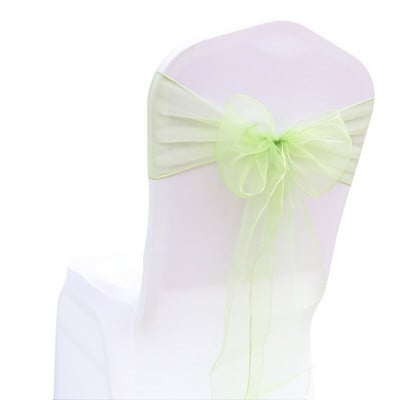 25 db áttetsző organza szék szárnyak masni huzatpánt menyasszonyi zuhany szék tervezés esküvői parti bankett dekoráció