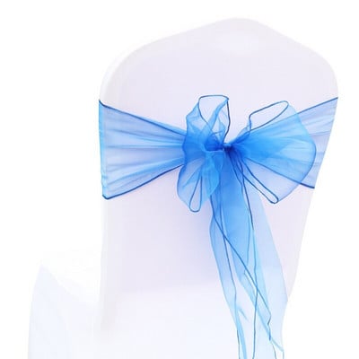 25 db áttetsző organza szék szárnyak masni huzatpánt menyasszonyi zuhany szék tervezés esküvői parti bankett dekoráció