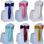 10 db Esküvői szatén szék szalag masni esküvő beltéri kültéri szék szalag pillangó nyakkendő party rendezvény Hotel bankett dekoráció