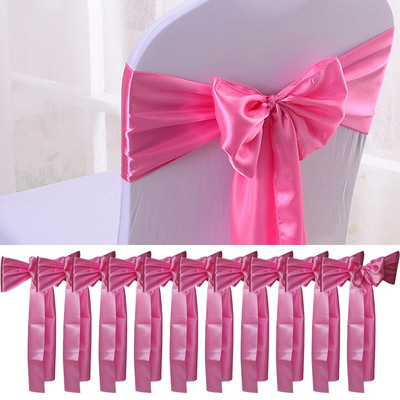 10 db Esküvői szatén szék szalag masni esküvő beltéri kültéri szék szalag pillangó nyakkendő party rendezvény Hotel bankett dekoráció