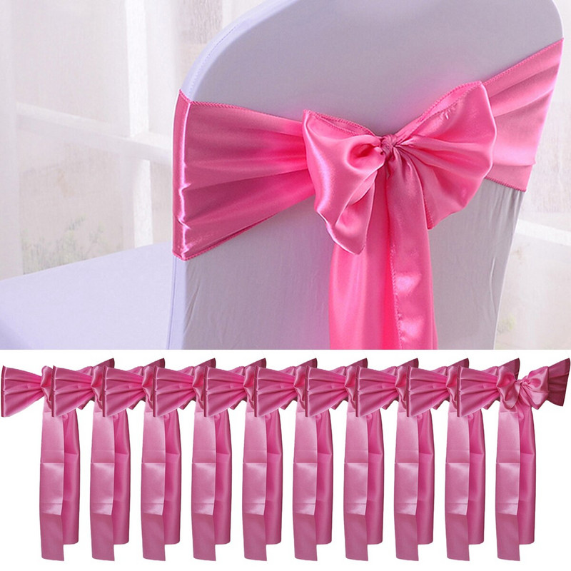 10 db Esküvői szatén szék szalag masni esküvő beltéri kültéri szék szalag pillangó nyakkendő party rendezvény Hotel bankett dekoráció