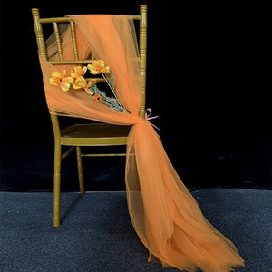 10 vnt. balto tinklinio audinio tiulio kėdžių varčios Vestuvių renginių dekoravimas banketų vakarėlio arkos dekoravimas „pasidaryk pats“ kėdžių mazgai be gėlių