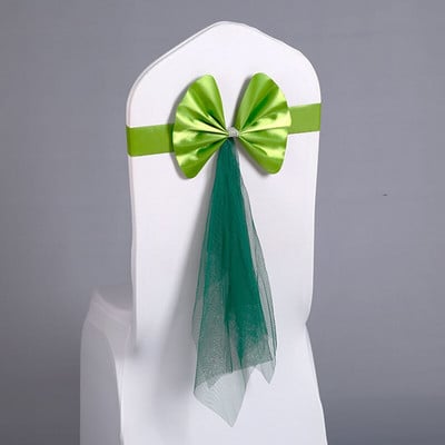 5db Szállodai esküvői kellékek szék háttámla virág szék huzat csokornyakkendő pánt szalag csokor esküvői szék háttámla dekoráció parti kellékek