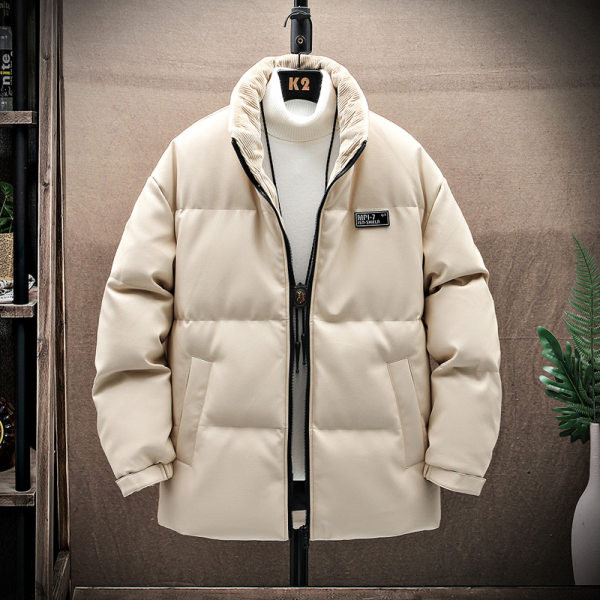 Geaca de iarna pentru barbati cu guler inalt si emblema