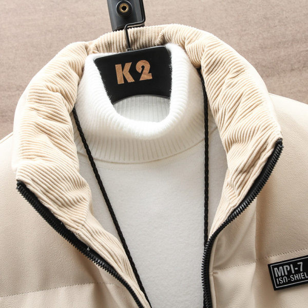 Geaca de iarna pentru barbati cu guler inalt si emblema