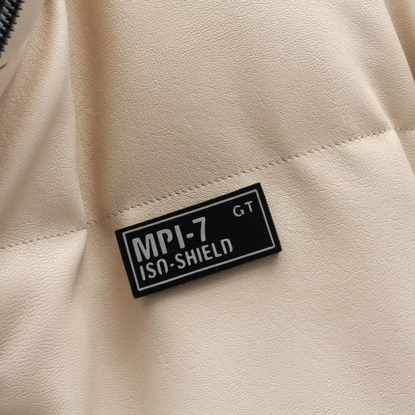 Geaca de iarna pentru barbati cu guler inalt si emblema