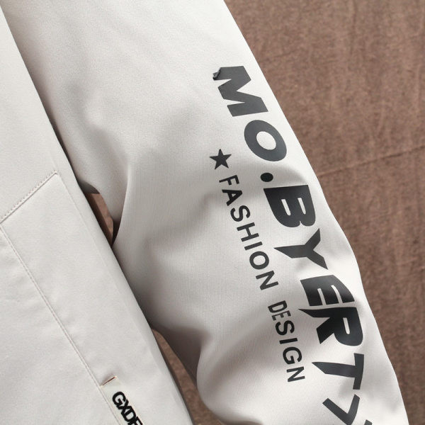 Jacheta casual de toamna cu imprimeu si gluga