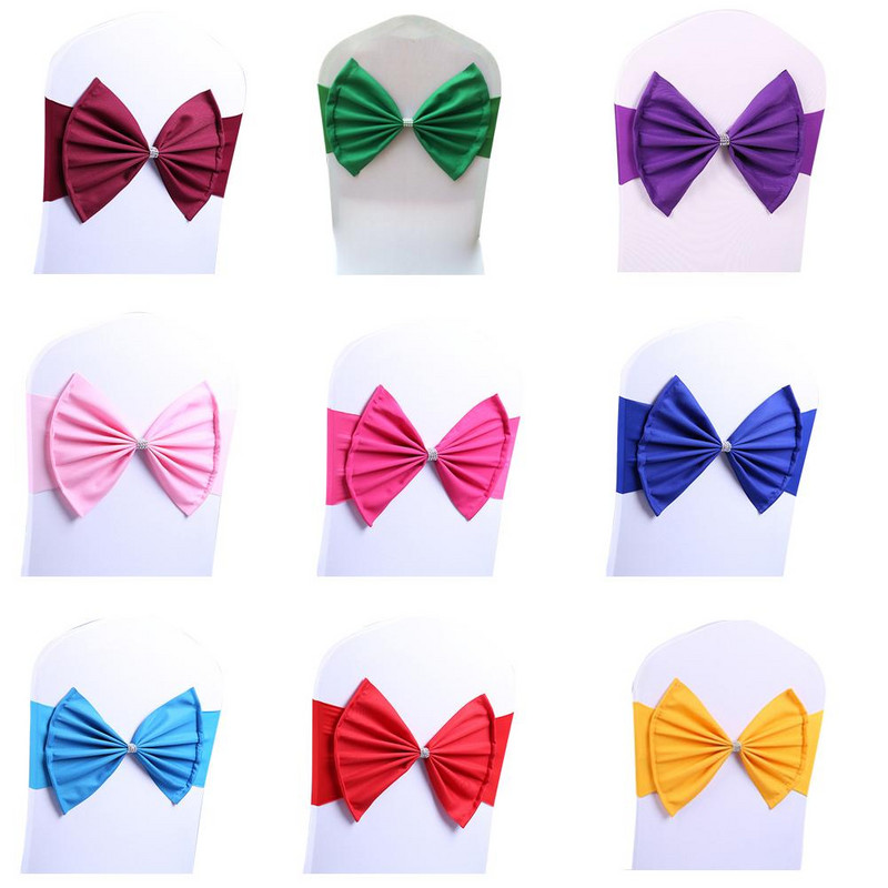 Elastične trake za stolicu Velika mašna za godišnjice Božićni rođendan Tuš Dekoracija za svatove