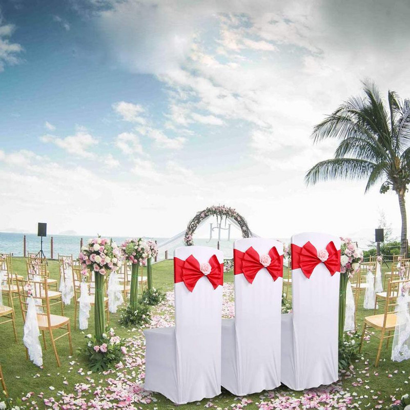 Elastične trake za stolicu Velika mašna za godišnjice Božićni rođendan Tuš Dekoracija za svatove