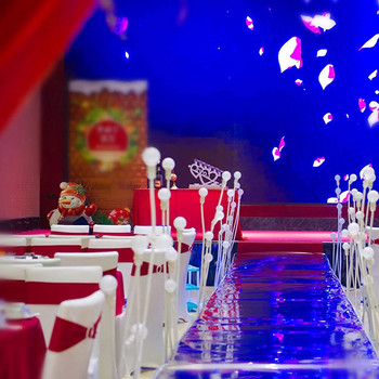 Πολύχρωμη σατέν καρέκλα Φύλλο φιόγκο με πεταλούδες κορδέλα καρέκλας πλάτης κορδέλα για ντεκόρ σε γαμήλια δεξίωση σε ξενοδοχείο