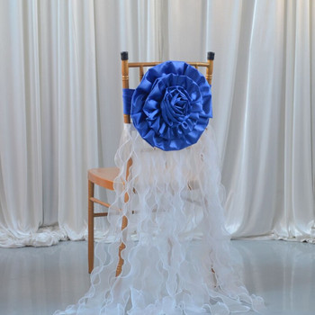 Κάλυμμα καρέκλας Πίσω καρέκλα Φιόγκος λουλούδι Ζώνη καρέκλα Streamer σκαμπό Διακόσμηση Γάμος Ξενοδοχείο Γάμος