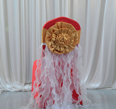 Husa Scaun Scaun Spatar Floare Arc Scaun Curea Streamer Scaun Decor Nunta Hotel Nunta