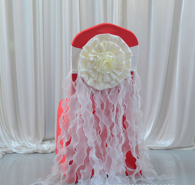 Husa Scaun Scaun Spatar Floare Arc Scaun Curea Streamer Scaun Decor Nunta Hotel Nunta