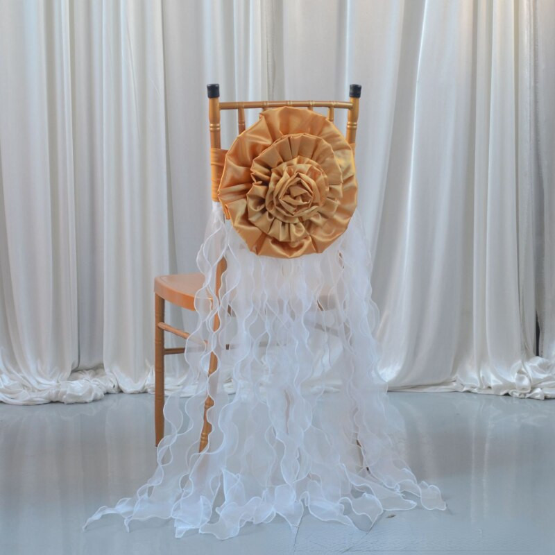 Husa Scaun Scaun Spatar Floare Arc Scaun Curea Streamer Scaun Decor Nunta Hotel Nunta