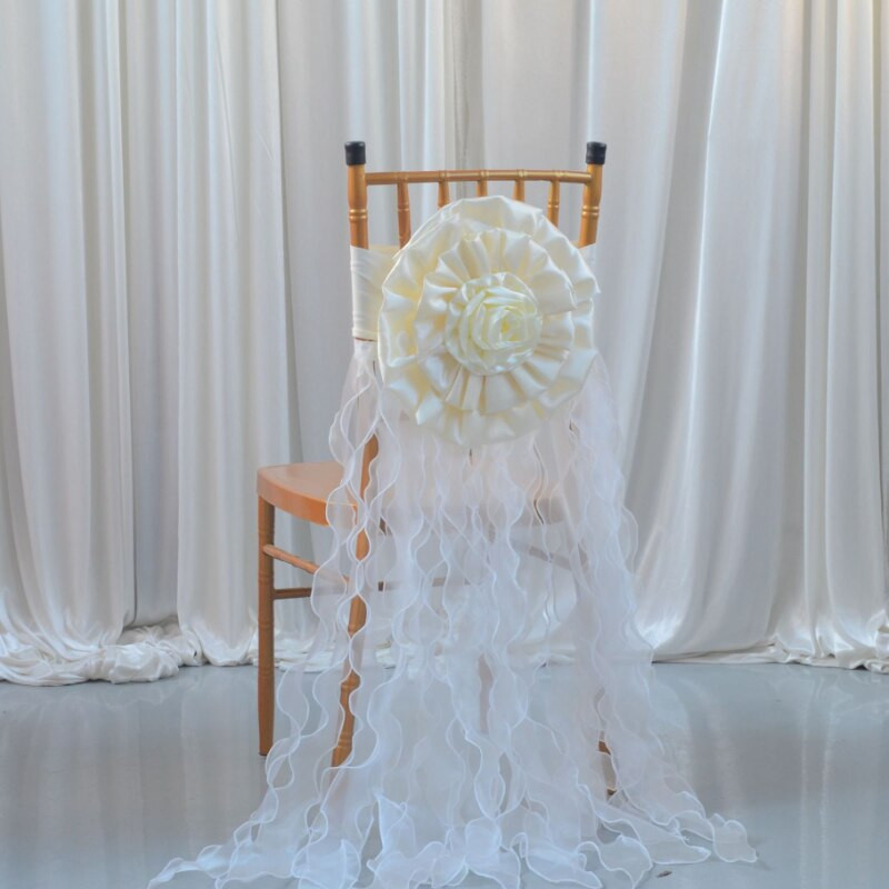 Husa Scaun Scaun Spatar Floare Arc Scaun Curea Streamer Scaun Decor Nunta Hotel Nunta