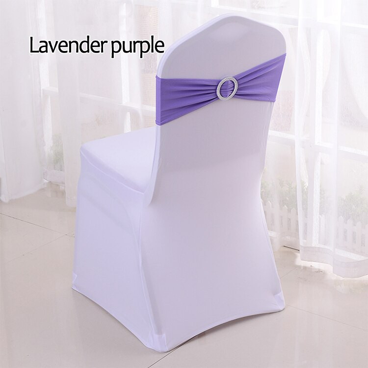 50 db/tétel Elasztikus Lycra Stretch Bow Spandex Székszalagok Székszárnyak Esküvői Székcsomóhuzat univerzális bankettszékhez
