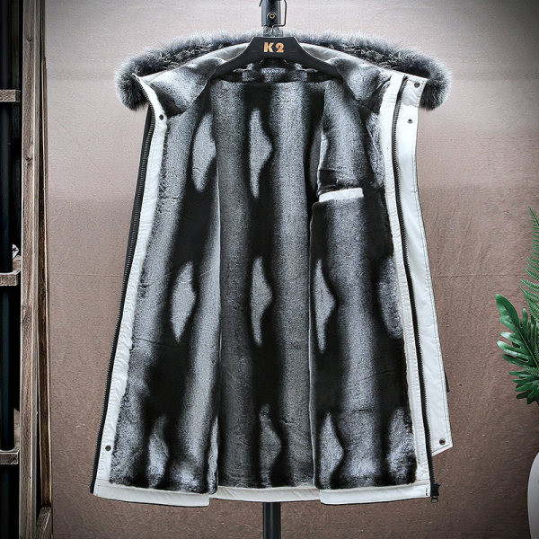 Geacă de iarnă căptușită pentru bărbați, cu glugă și inscripții